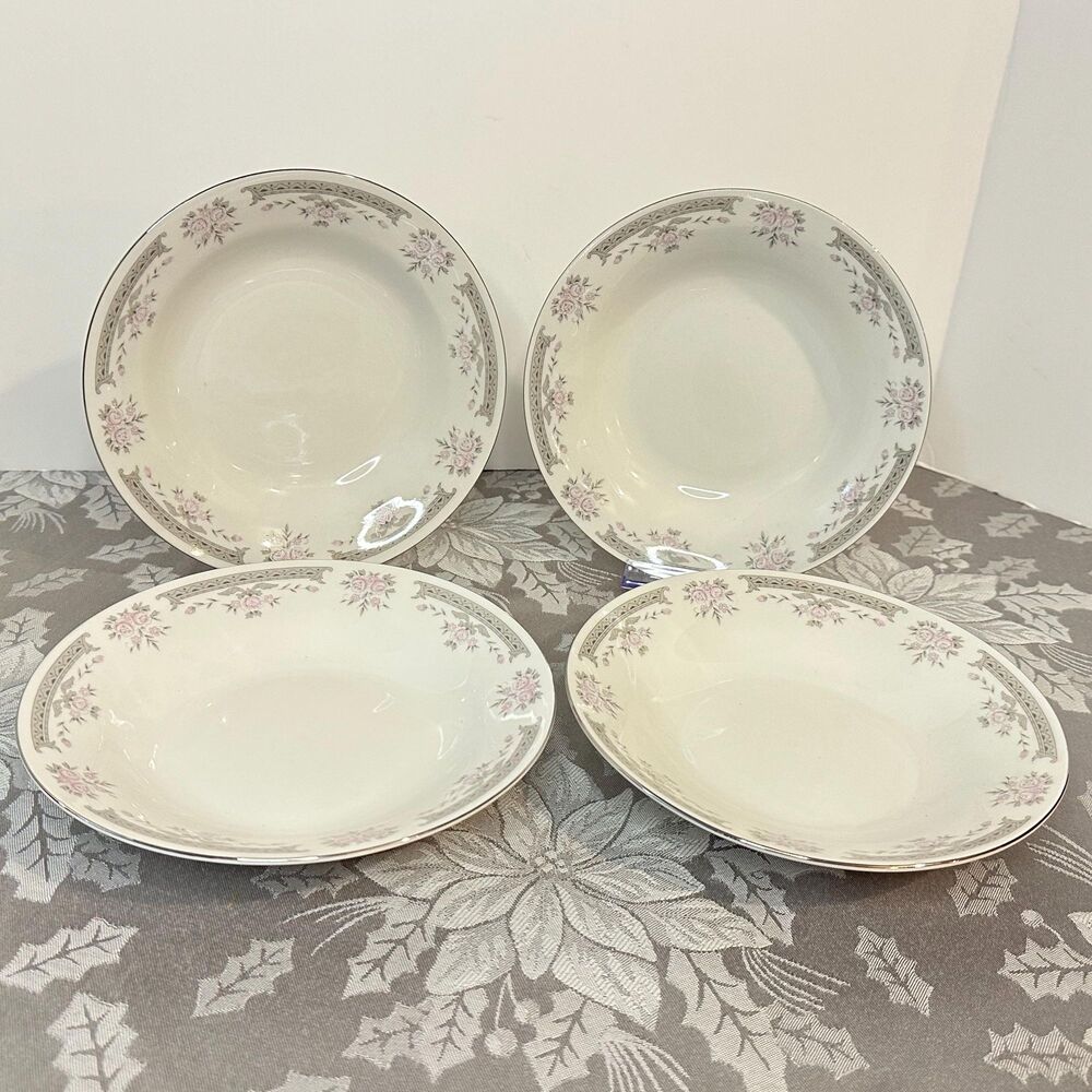 Dynasty Fine China Colleen 12 Piece Dinnerware Set 4 Dinner Bread Plates Bowls - Picture 11 of 16